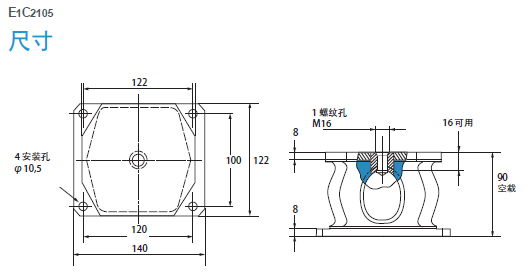 橡胶减震器-E1C2321/E1T2105(图2)