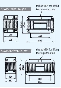 S-WP(R)-V 钢弹簧（粘滞阻尼）减震器 S-WPV(R)-2071.../32(图1)